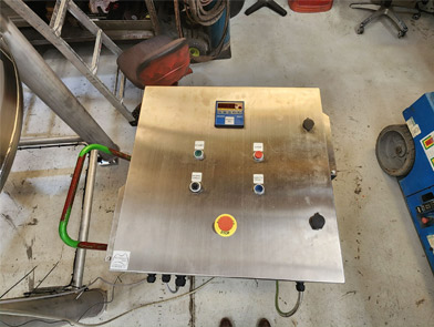 stainless steel control panel