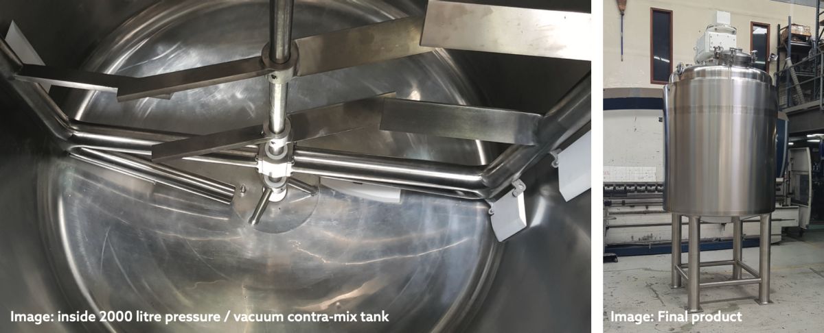 2000L pressure vacuum contra mix tank