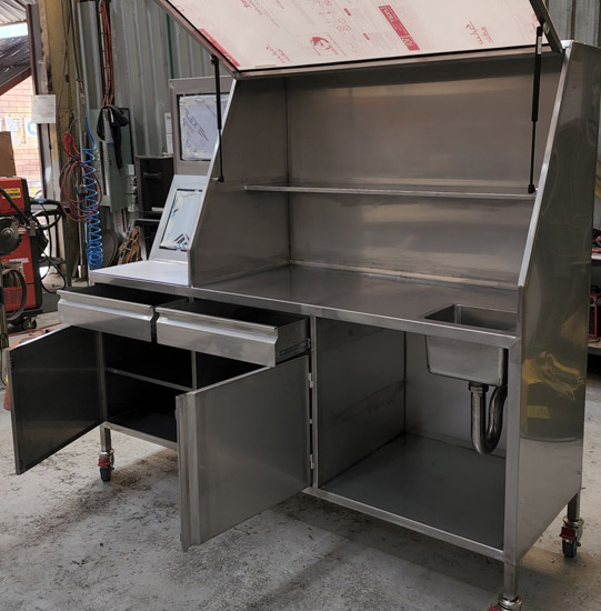 mobile laboratory stainless steel
