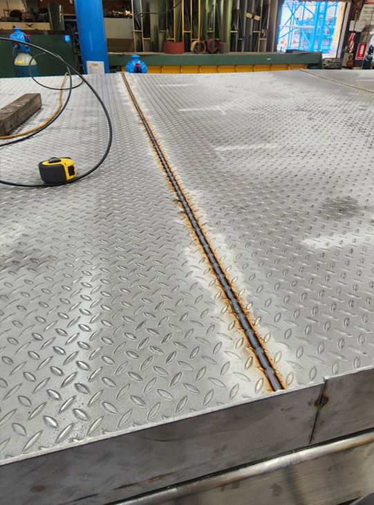 stainless chequer plate flooring platform